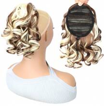 8 Inch Short Curly Drawstring Ponytail Extensions Synthetic Classic Loose Curly Wavy Drawstring Pony Tails Hair Extensions Hairpieces For Women