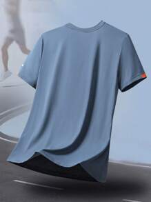 Men's Outdoor Sports T-Shirt, Casual Loose Fit Short Sleeve Tee For Spring/Summer, Comfortable For Outdoor Activities, Suitable For Tennis, Golf, Field Hockey, Equestrian - Black - View 3