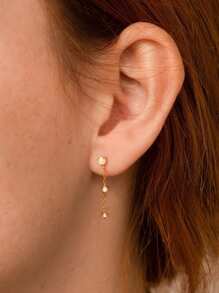 Vanel 2 pièces Boucles d'oreilles à clous avec franges et faux opale, accessoires de boucles d'oreilles pour femmes, convient pour un port quotidien