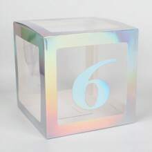 1 pièce Boîte à lettres transparente personnalisée pour anniversaire, mariage, boîte à ballons avec nom, décorations pour 1er anniversaire, miel/chérie/chéri, décorations de Noël, grande boîte transparente, décorations pour fête, décoration de maison, décoration de cheminée, boîte de douche (les matériaux en papier sont sujets à la casse)