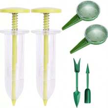 6pcs Mini Seed Spreaders, Rapid Seeder Planter Assist, Small Seed Planting Tool, Manual Seedling Holes And Hole Punching Kit, Handheld Seed Broadcaster For Fine Seeds