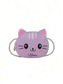 A Custom Crossbody Bag With A Personalized Name Or Holiday Message. 1 Piece Children'S Mini Cute Cartoon Fashion Shoulder Korean New Male And Female Baby Kitten Round Suitable For Girls Daily Use Primary School Students Junior High Shopping Outdoor Sports. Good Friends, Christmas Gifts. Birthday Gifts, Valentine'S Day Gift Girl. Customize Your Own Name, Letters, Lucky Numbers, Etc. - Multicolor - View 10