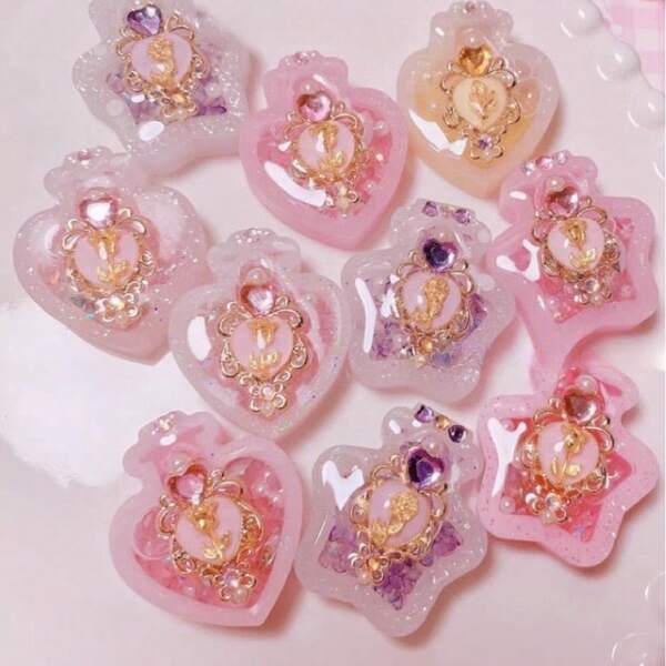 4-Cavity Resin, Liquid Silicone Mold, For Casting Resin Keychains, Resin Jewelry Making Supplies