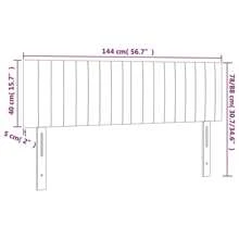 vidaXL Hoofdborden 2 st 72x5x78/88 cm stof donkerbruin
