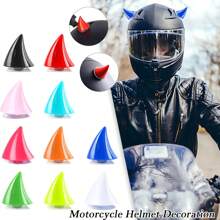 2 piezas Cuerno de goma decorativo en forma de cuernos lindos para casco de motocicleta todo terreno de cara completa, accesorios para motocicleta y automóvil - Unitalla - Ver 10