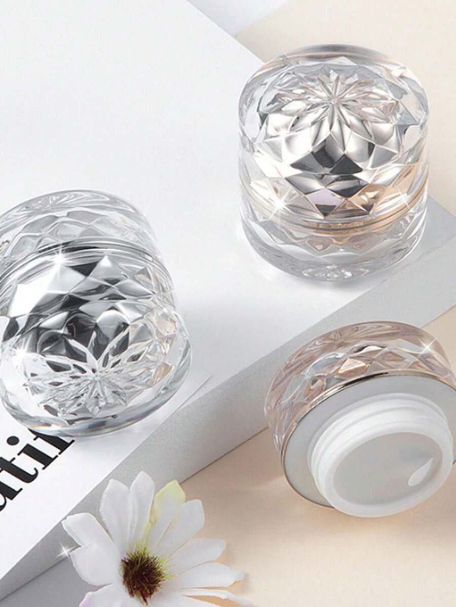 Glass Cream Bottle, Crystal Diamond Cream Jar, Cosmetic Jar, Diamond Cream Empty Bottle(50ml) Holiday Essentials Holiday Travel Travel Essentials Travel Bag Travel Accessories Graduation