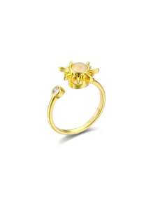 Customized Photo Projection Ring For Women, Charming Personalized Bohemian Style Sunflowers With Picture Projection Ring For Summer Beach Vacation Jewelry, Couple Proposal Ring Wedding Season Gift, Mother's Day Gift For Mom, Thanksgiving Anniversary Commemorative Gift