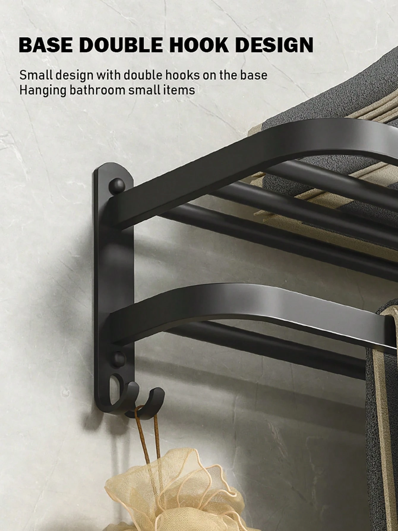 Portasciugamani Multistrato Da Parete In Acciaio Inox 304, 40 Cm 3 Barre Per Bagno E Cucina 97268958