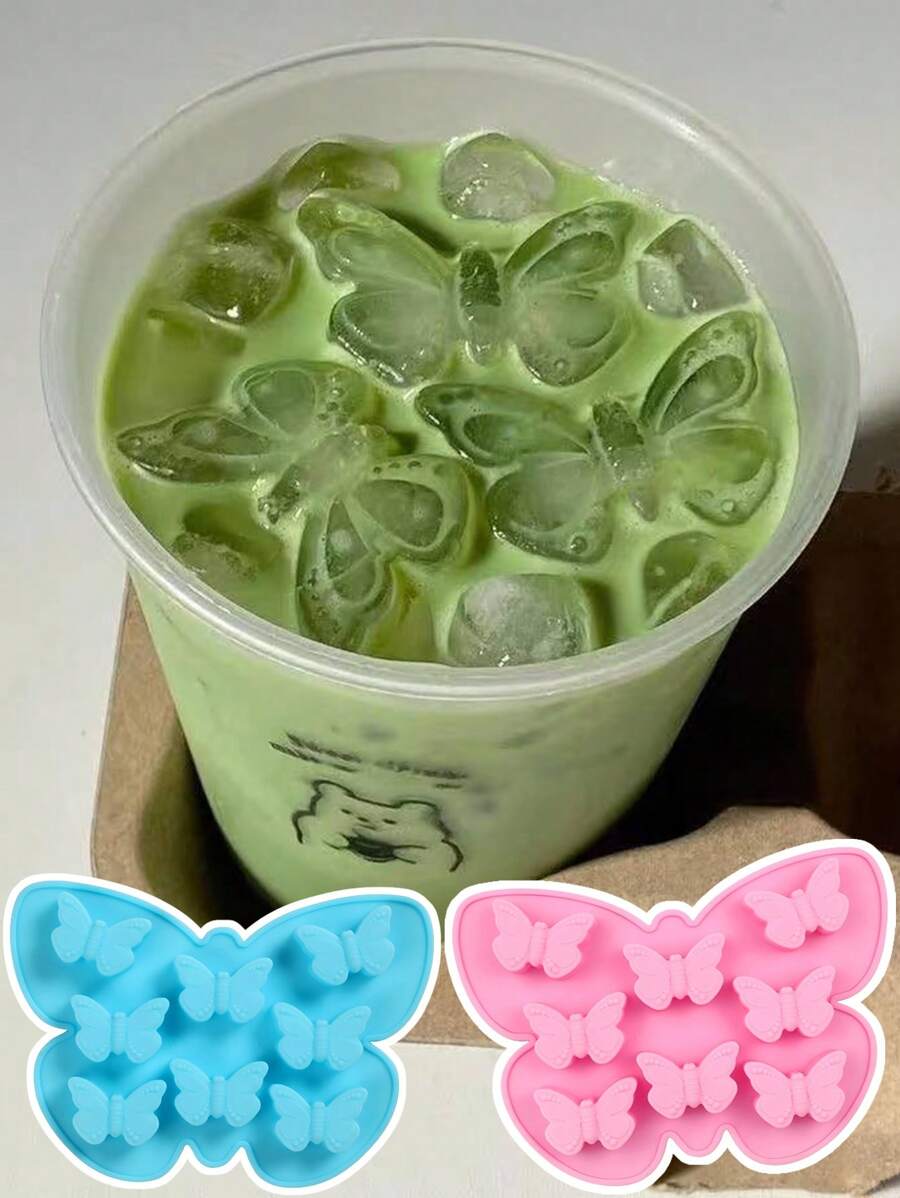 1 件蝴蝶冰格硅胶冰模蝴蝶硅胶蜡融化模具蝴蝶巧克力模具软糖模具冰格冰格冰格柔软冰格模具冰格模具 - 彩色 - 查看 1