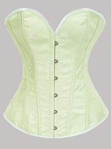 Women's Fishbone Shaping Bustier Crop Top, Waist Cincher Tight Top, New Year Party, Valentine's Day, Holiday Tops, Corset Top, Halloween Costume - Multicolor - View 65