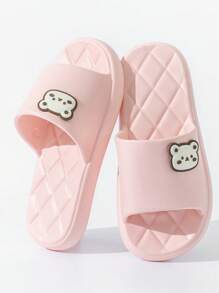 舒适简约可爱拖鞋男女四季穿防滑静音多功能家居户外旅行沙滩拖鞋高弹轻便透气 - 粉色 - 查看 4