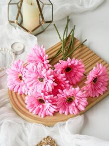 6/12pcs Artificial African Daisies Flowers African Daisy Silk Flowers Artificial Gerbera Daisies Fake Sunflowers Bulk Faux Flowers Bouquet For Wedding Bridal Bouquet Party Home Kitchen Decor,Fall Decor,Autumn