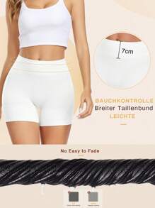 3pcs Women Shaping Shorts, Chafe-Resistant Seamless Panties, Slip Shorts Lining For Dresses - White - View 2