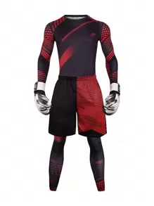 3-częściowy zestaw sportowy do biegania na świeżym powietrzu, szybkoschnący, do koszykówki, do jazdy konnej, odprowadzający wilgoć, wygodny, kamuflaż, mleczny jedwab, zestaw wiosenno-letni, idealny na poranny jogging - Czerwony - Zobacz 3