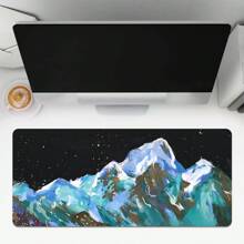 1pc Glide Amongst The Stars And Peaks: Breathtaking Mountain - Space Mouse PadMulti-Size Keyboard Desk Mat Rubber Anti-Slip Office Mouse Pad Desk Accessories Keyboard Desk Pad For School Office Home Gift For Friend Family