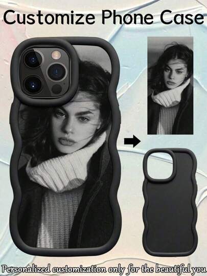 [Custom-Made] Macaron Black Shockproof Protective Phone Case With DIY Pattern Photo Customization Applicable To Apple Compatible With IPhone 16, 15, 14, 13, 12, 11 Plus Pro Max Pro, Suitable As Easter + Birthday Gift Or Holiday Souvenir Gift For Family/Friends/Girlfriend/Couple,Stylish,Colorful,Vintage,Cute,Contracted,Funny,Custom,Personalized,Unique,Customized,Ideal Gifts For Him,Ideal Gifts For Her,Boyfriend,Girlfriend,Family,Friends,Grandparents,Couple,For Anniversaries,For Birthdays,For Anniversaries,For Birthdays,For Graduation,For Weddings,For Prom,For Mother's Day,For Father's Day