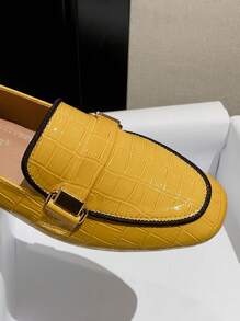 Mengshangli Women's Slip-On Flats, Leather Casual Spring Loafers