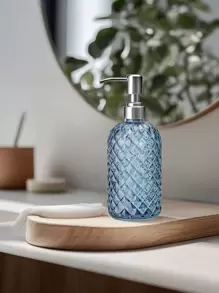 1 pieza Dispensador de jabón de manos/lavavajillas - Dispensador de jabón de vidrio - Dispensador de jabón de manos rellenable - Botellas de 380ml - Dispensador de jabón líquido, lavavajillas y loción para decoración del hogar y baño, decoración de otoño, de vuelta a la escuela
