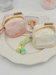 Estuche de almacenamiento para auriculares, adecuado para audífonos Bluetooth, funda protectora para auriculares unisex linda, estuche de tela suave y portátil - Multicolor - Ver 5