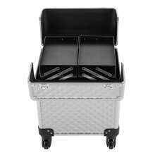 YUNRUX Professional Makeup Case Trolley Storage Case Wheels Cosmetic Case