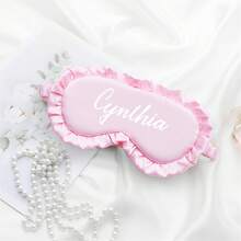 Custom Sleep Mask, Double-Sided Same Color, Satin Fabric, Elastic Strap, 2025 Eye Mask, Party Mask, Ruffle Trim, Bridesmaid & Bride Edition - Multicolor - View 5