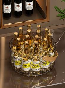 1pc Large Capacity Ice Bucket Household Portable Test Beer Champagne PET Plastic Bucket Outdoor Picnic Fruit Storage Bucket, Gift For Father