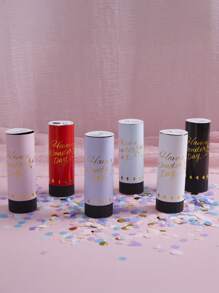 3 Stück 11cm Handdreh Party Popper, kleine Konfetti Popper, bunte Pailletten, geeignet für Geburtstag, Hochzeit, Babyparty, Reise, Abschluss, Einweihungsfeier, Partyfeier