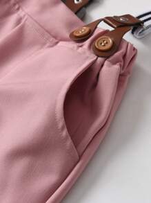 BOARNSEORL 2pcs Baby Boys Gentleman Outfit, Printed Shirt With Bow Tie And Overalls Shorts, Fashionablntic For Birthday Party, Valentine's Day