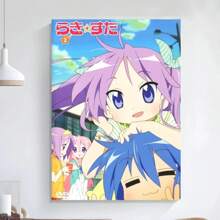 1 Stück Anime Lucky Stern Poster Kunstdruck selbstklebend, kleine Poster in HD Qualität, Wandkunst Leinwandmalerei, Wanddekoration für Studierzimmer ohne Rahmen - Verschiedenfarbig - Übersicht 38