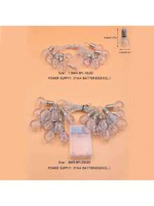 1pc 10/20 LED 1.5M/3M Gourd Shaped Fairy Lights, Battery Operated Colorful Decorative Lights For Outdoor Garden, Lawn, Yard, Home, Party, Bar, All Season - Colored Light - View 2