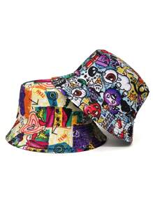 1pc Unisex Bucket Hat Reversible Bucket Hat Travel Panama Hat Sun Cap Hats For Men And Women - Bucket Hat - View 7