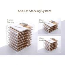 Acrylic Paper Tray Organizer For Desk, Desk Organizers And Accessories, 2 Pack Stackable Paper Organizer For Letter, Documents, Books, Magazines, Crystal-Clear File Organizer - Enlarged File Trays 2 Tier - View 8