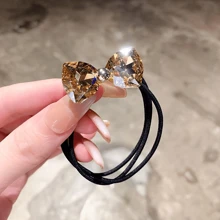 1 Stück/3 Stücke elegante einfarbige Strass Schmetterling Haargummis - modische dehnbare Haargummihalter, geeignet für Frauen und Mädchen Haargummis, Haargummis, Haargummis, Haargummis, Haargummis, Haargummis