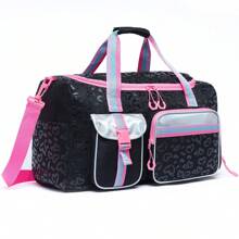 1 件儿童行李袋 女孩旅行袋 女孩运动袋 女孩过夜袋 女孩过夜袋 女孩舞蹈袋 周末旅行袋 带鞋隔层的健身袋