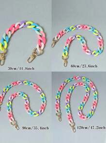 Acrylic Purse Chain With Handle Shoulder Bag Chain Purse Strap For DIY Purse Wallet Handbag Removeable Straps Crossbody Bag Belt Parts Detachable Chains Bag Accessories Y2K Summer - Multicolor - View 3