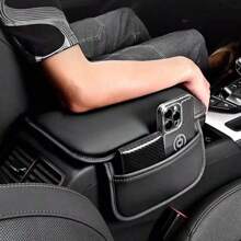 1 pieza Almohadilla para reposabrazos central del automóvil, resistente al desgaste, textura cómoda, almohadilla delgada para reposabrazos, universal para automóvil, esencial para viajes, almacenamiento de artículos diversos y tarjetas/teléfono/llaves - Multicolor - Ver 1