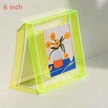 5/6/7/8 Inch Colorful Acrylic Photo Frame Box Diy Poster Mounting Display Stand Table Ornaments Creative Picture Message Board Holder Gifts Birthday Graduation