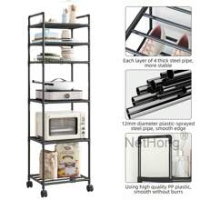 KITCHEN SHELVES 6 TIER UNIT RACKING HEAVY DUTY STORAGE ORGANIZATION SHELF WITH PULLEY - Black - View 5