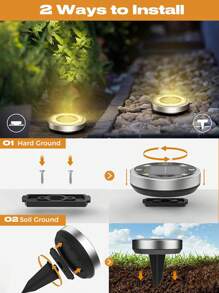 Outdoor Solar Ground Lights, Solar Path Lights, Solar Lawn Lights, Solar Garden Lights, Solar Walkway Lights, Solar Lighting, IP65 Waterproof Ambient Lights, Suitable For Courtyards, Villas, Sheds, Gardens, Terraces, Parties, Picnics, Halloween Festivals, And Other Lighting Applications.
