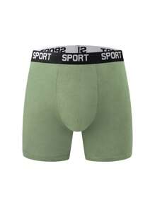 5pcs Random Men's Long And Comfortable Slim Fitting Underwear - Breathable, Elastic, Quick Drying, Elastic Waistband, Fitness Boxer Underwear - Soft And Lightweight. - Multicolor - View 4