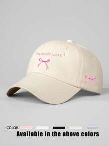 1pc Printed "I'm Literally Just A Girl" Adjustable Baseball Cap, Outdoor Sun Protection Casual Hat Suitable For Spring, Autumn, Travel, Beach, Vacation, Y2K Style For Young - Baseball Cap - View 3