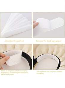 Parche absorbe sudor desechable para borde de sombrero, parche anti suciedad para sombrero, parche absorbente de sudor para sombreros de verano para exteriores, accesorios portátiles y de ocio para viajes al aire libre, artículos desechables para viajes, artículos esenciales de hotel para viajes, artículos esenciales para el exterior, artículos para la habitación, miniartículos de playa para viajes, artículos desechables para períodos, accesorios de baño, artículos de enfriamiento para verano.