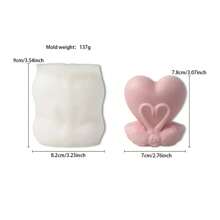 1pc Swan Heart Shaped Silicone Mold, Minimalist And Practical Multipurpose - White - View 9