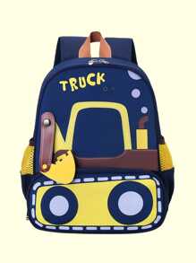 1 Piece Embroidered Customized Cute Construction Vehicle Series Backpack | Backpack With Chest Strap | Suitable For Preschool Boys Kindergarten School Backpack | Children Gift,Multi-Functional,Ornamental,Letter,Stylish,Modern,Colorful,Cute,Adorable,Casual,Custom,Personalised,Unique,Customized,Ideal Gifts For Him,Ideal Gifts For Her,Multi-Functional,Ornamental,Letter,Stylish,Modern,Colorful,Cute,Adorable,Casual,Custom,Personalised,Unique,Customized,Ideal Gifts For Him,Ideal Gifts For Her - Multicolor - View 15