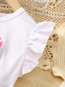 Vestido de princesa sin mangas con cuello redondo, estampado de corazones y lunares, patchwork, adecuado para niñas de 4 a 7 años, para uso en exteriores, calle, escuela y uso diario