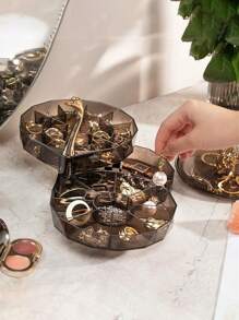 Swan Jewelry Storage Box, Multi-Layer Rotating Jewelry Holder Display Stand Suitable For Rings, Earrings, Necklaces, Premium Jewelry Box - Multicolor - View 8