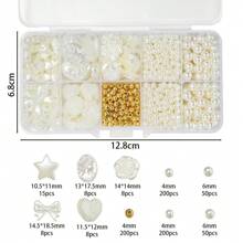 1 Box Assorted Pearl Decor Flower, Heart, And Face Shaped DIY Accessories Set - Multicolor - View 4