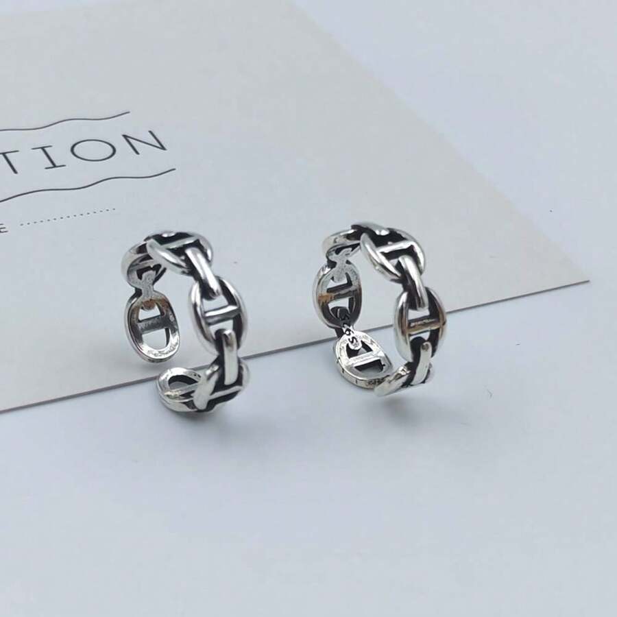 1 szt. Vintage Pig Nose Open Ring, Minimalistyczny design, Modny dodatek na imprezy i festiwale