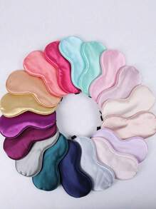 1PC Sleep Mask With A Pair Of Earplugs (Random Color),Shading Sleep Eye Mask,Sleep Masks Silky Soft Satin Eye Mask Cover Effective Shading Blindfold With Elastic Strap,Soft Breathable Sleep Eye Mask With Adjustable Elastic Strap For Flight Nap,For Side Sleeper Women Men,Relaxing Fatigue, Lunch Rest, Sleeping