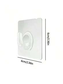 4/10/20/30pcs, Acrylic Transparent Hooks, Self-Adhesive Hooks, Traceless Adhesive Hooks, For Hanging Clothes, Towels, Keys, Sundries, For Use In Kitchens, Bedrooms, Bathrooms, Living Rooms